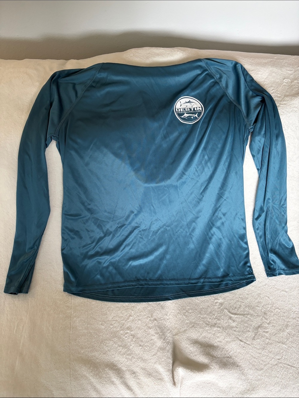 Men's Long Sleeve Swim Shirt - Teal Blue